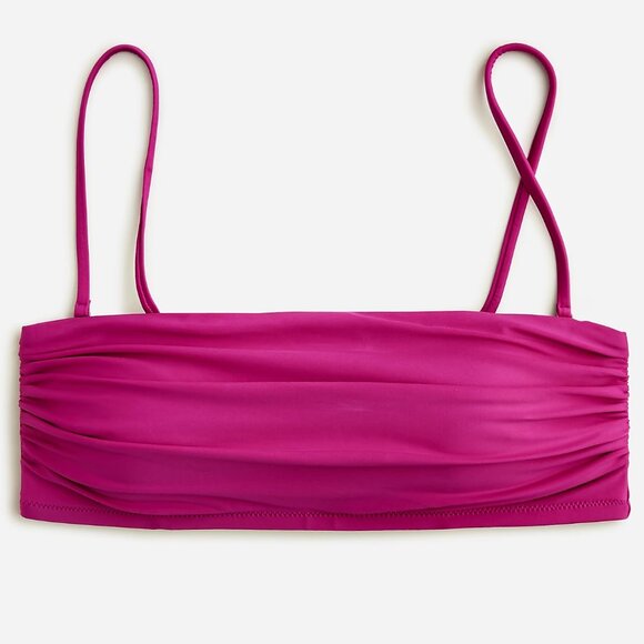 J. Crew Other - 🆕New!🆕 NWT J. Crew Magenta Ruched Bandeau Swim Top
